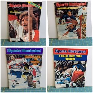 Vintage 1970s Sports Illustrated Hockey Magazines – Lot of 4